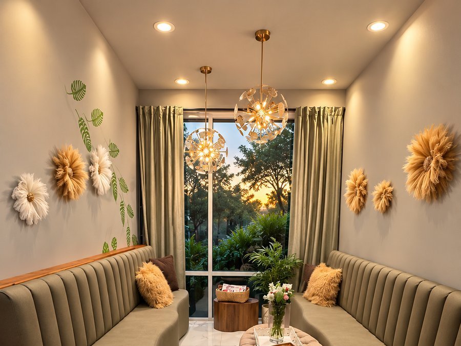 Elegant reception and lounge seating set